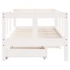vidaXL Kids Bed Frame with Drawers White 70x140 cm Solid Wood Pine