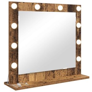 vidaXL Vanity Mirror Old Wood 60 x 55 x 18 cm Rectangular