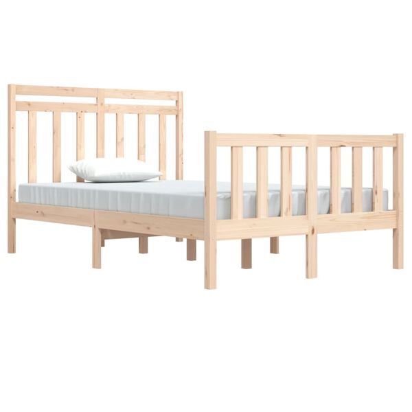 vidaXL Bed Frame without Mattress 120x190 cm Small Double Solid Wood