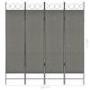 vidaXL 4-Panel Room Divider Anthracite 160x180 cm