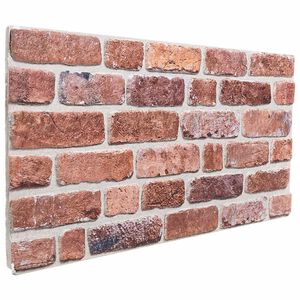 vidaXL Wall Panels 10 pcs Red 100 x 50 cm EPS Foam