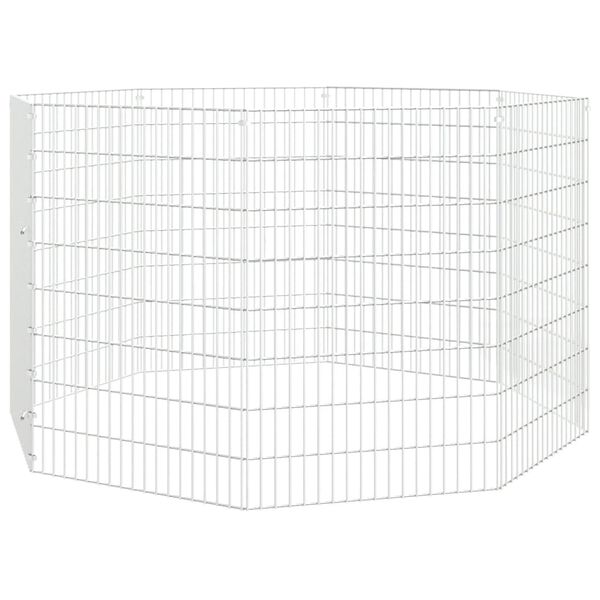 vidaXL Free Range Animal Enclosure 8-Panel 54x80 cm Galvanised Iron