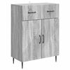 vidaXL Sideboard Grey Sonoma 66 x 34.5 x 89.5 cm Engineered Wood