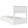 vidaXL Bed Frame with Headboard White 90 x 190 cm Engineered Wood