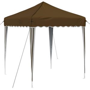 vidaXL Pop-up Party Tent Taupe 195 x 195 x 245 cm Oxford Fabric