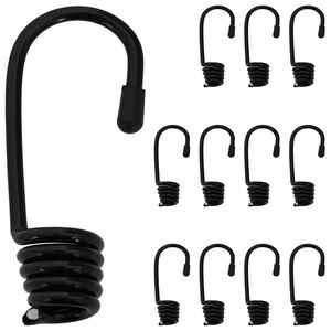 vidaXL Hooks 12 pcs Black 4 mm x 5 cm Steel