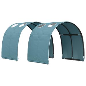 vidaXL Bed Tunnel 2 pcs Light Blue Polyester