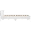 vidaXL Bed Frame with LED without Mattress White 200x200 cm