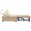 vidaXL Sofa Bed with Cushion Cream 67 x 194 x 82 cm Microfibre fabric