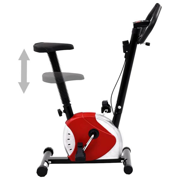 vidaXL Exercise Bike with Belt Resistance Red