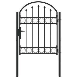 vidaXL Fence Gate Assen Grey 100 x 125 cm Powder-Coated Steel