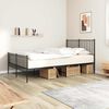 vidaXL Metal Bed Frame without Mattress with Footboard Black 120x200cm