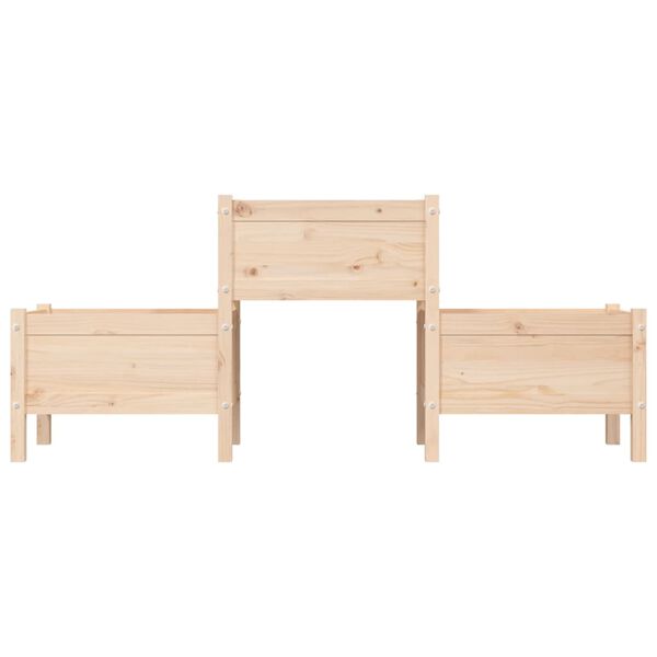vidaXL Planter 178.5x44x75 cm Solid Wood Pine