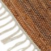vidaXL Hand-woven Chindi Rug Leather 190x280 cm Light Grey and Tan