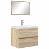 vidaXL Bathroom Furniture Set with Drawer Sonoma Oak Engineered Wood