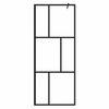 vidaXL Walk-in Shower Wall with Tempered Glass Black 80x195 cm