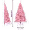 vidaXL Artificial Pre-lit Christmas Tree with 300 LEDs Pink 210 cm PVC
