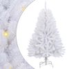 vidaXL Artificial Christmas Tree 150 LEDs PVC and Steel White