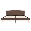 vidaXL Bed Frame without Mattress Brown Fabric 150x200 cm King Size