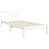 vidaXL Bed Frame without Mattress White 90x190 cm Single Solid Wood Pine