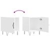 vidaXL Bedside Cabinet White 40x40x50 cm Engineered Wood