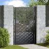 vidaXL Garden Gate Black 100x150 cm Steel Cross Design