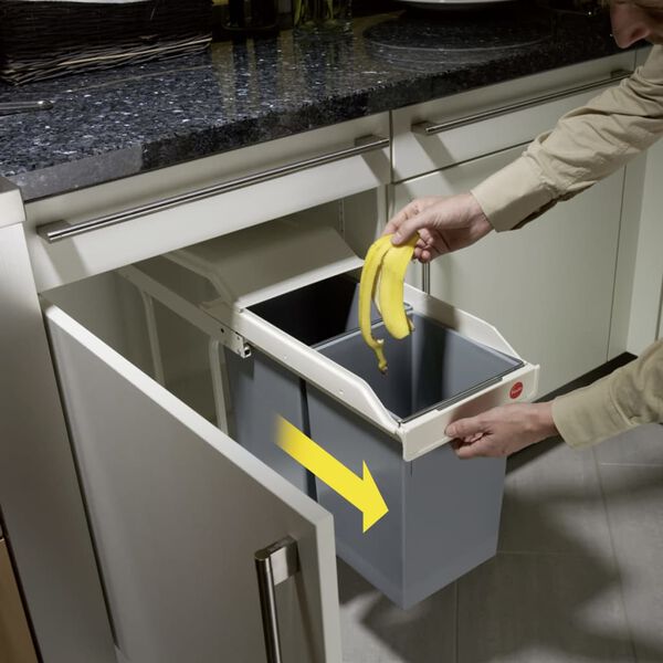 Hailo Cupboard Bin Multi-Box Duo Size L 2x14 L Cream 3659-001