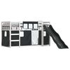 vidaXL Bunk Bed without Mattress with Slide White and Black 90x190 cm Single