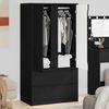 vidaXL Bathroom Cabinet Black 79.5 x 49 x 156 cm Engineered Wood