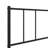 vidaXL Metal Bed Frame without Mattress with Footboard Black 90x190cm