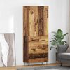 vidaXL Highboard with Drawer 2 pcs Old Wood Engineered Wood