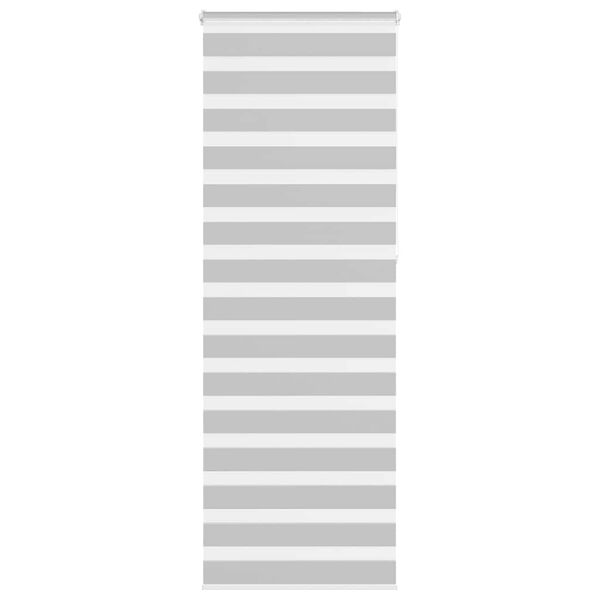 vidaXL Zebra Blind Light Grey 85x230 cm Fabric Width 80.9 cm Polyester
