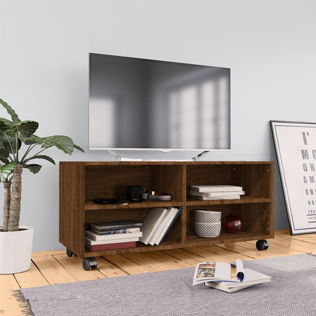 Tv stand 2025 on castors