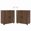 vidaXL Bathroom Furniture Set 2 pcs Brown Oak Engineered wood & Metal