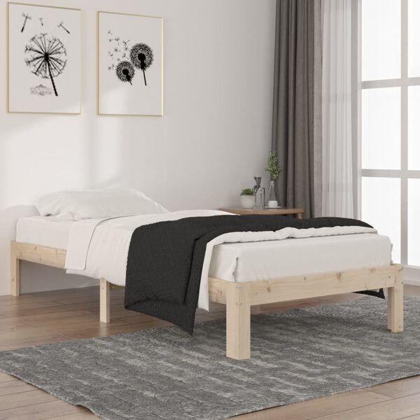 vidaXL Bed Frame without Mattress Solid Wood Pine 90x200cm
