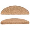 vidaXL Stair Mats 15 pcs 56x17x3 cm Beige Half Round
