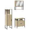 vidaXL 3 Piece Bathroom Furniture Set Sonoma Oak Engineered Wood