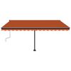 vidaXL Freestanding Manual Retractable Awning 400x300 cm Orange/Brown