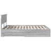 vidaXL Bed Frame with Drawer Grey Sonoma 140 x 190 cm Engineered Wood