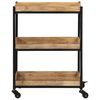 vidaXL Kitchen Trolley 60x40x80 cm Solid Rough Wood Mango