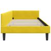 vidaXL Corner Bed Frame with Headboard Yellow 90 cm x 190 cm Velvet