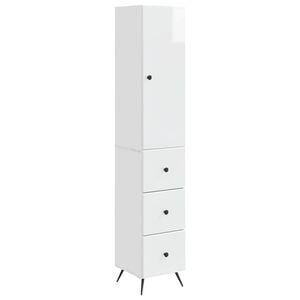 vidaXL Cabinet Set 2 pcs High Gloss White 34.5 x 34.5 x 90 cm