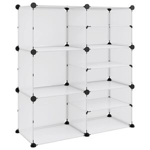 vidaXL Shoe Rack Transparent 84x31.5x93 cm PP