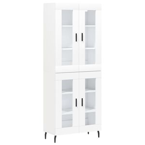 vidaXL Highboard White 69.5x34x180 cm Engineered Wood