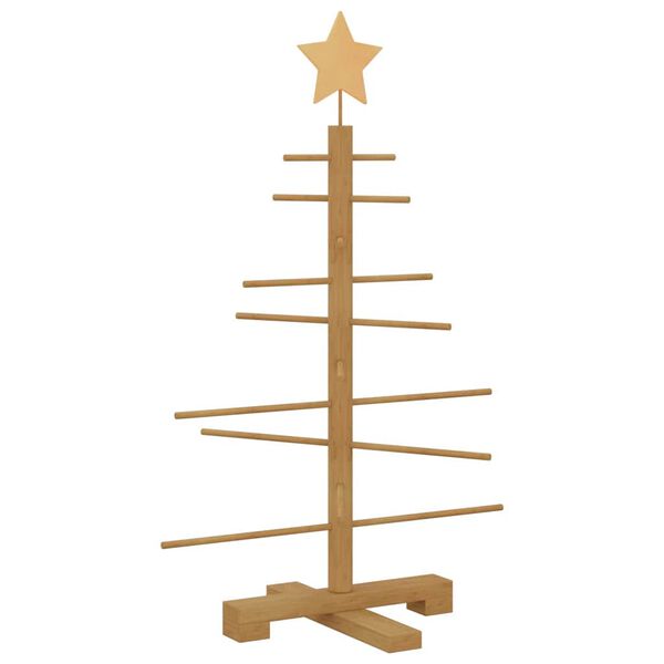 vidaXL Wooden Christmas Tree with Stand Brown 75 cm Bamboo