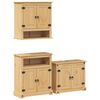 vidaXL 3 Piece Bathroom Furniture Set Corona Solid Wood Pine