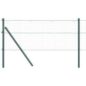 vidaXL Embedded Fence Post 13 pcs Green Powder-Coated Steel