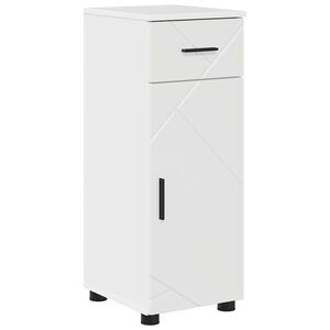vidaXL Bathroom Cabinet with Drawer High Gloss White 30 x 35 x 80 cm