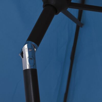 vidaXL Outdoor Parasol with Metal Pole 300x200 cm Azure