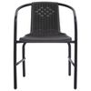 vidaXL Garden Chairs 8 pcs Plastic Rattan and Steel 110 kg